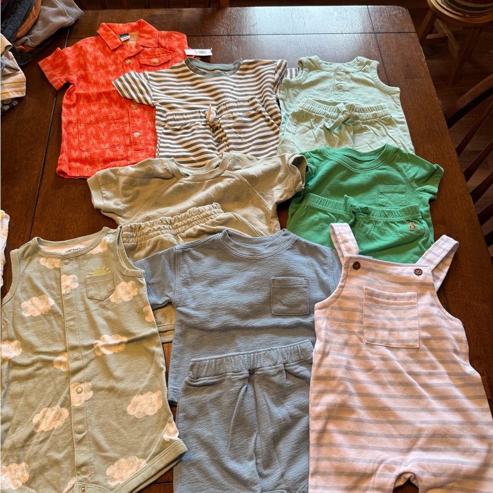 Assorted Baby Clothing Set in Green and Blue